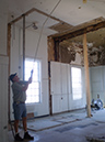 Andy examining Post Office progress 2